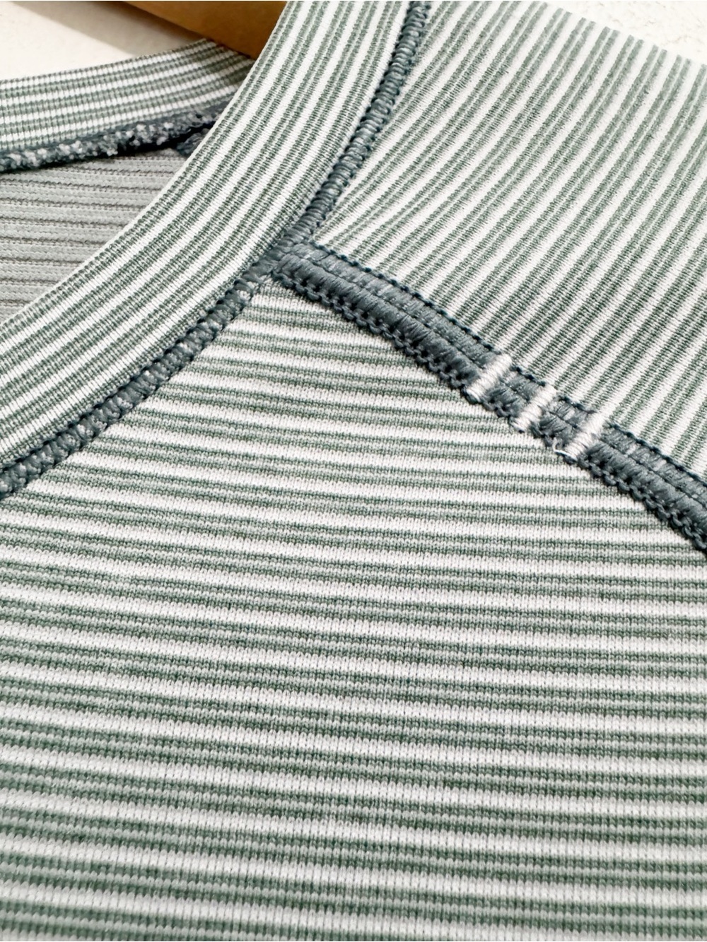 Lululemon Metal Vent Tech Short Sleeve 2.0 Spandex Stripe White Teal Small - Picture 9 of 15